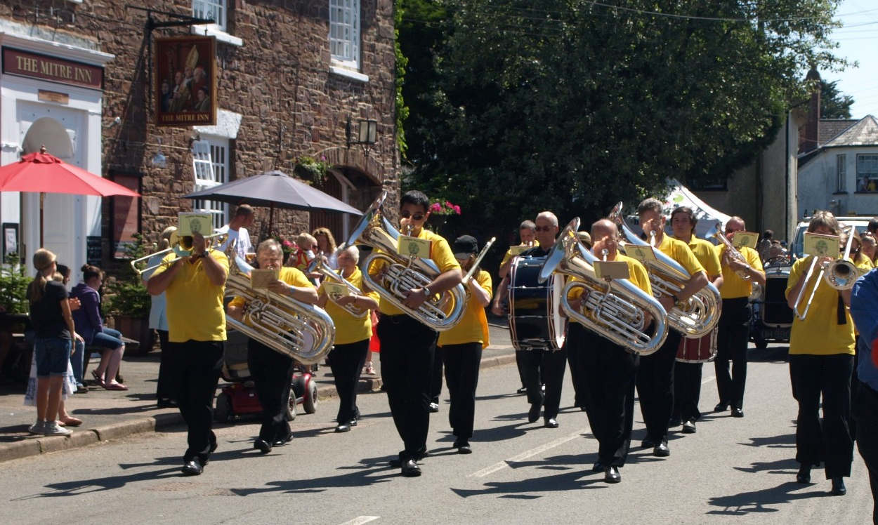 Marching for St Johns Fayre, Witheridge June 2014